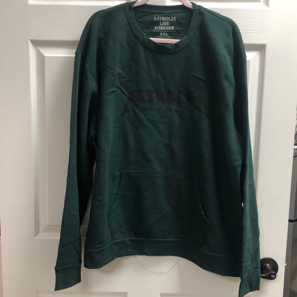 ALF green graphic sweater with front pocket unisex NWOT size XXL